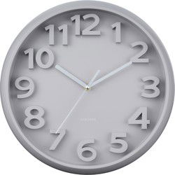 Wandklok Elevated Classic Numbers - Warmgrijs - 5x33.5x33.5cm