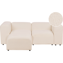 FALSTERBO - Modulaire tweezitsbank met ottomaan - Lichtbeige - Bouclé