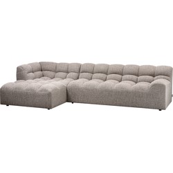 WOOOD Allure Chaise Longue Links - Polyester - Klei - 79x324x165