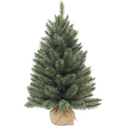 Triumph Tree Forest Frosted Kunstkerstboom in Jute - H60 x Ø46 cm - Blauw