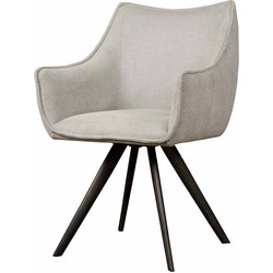 Tower living Riviera swivel armchair - fabric Brego 02 light grey