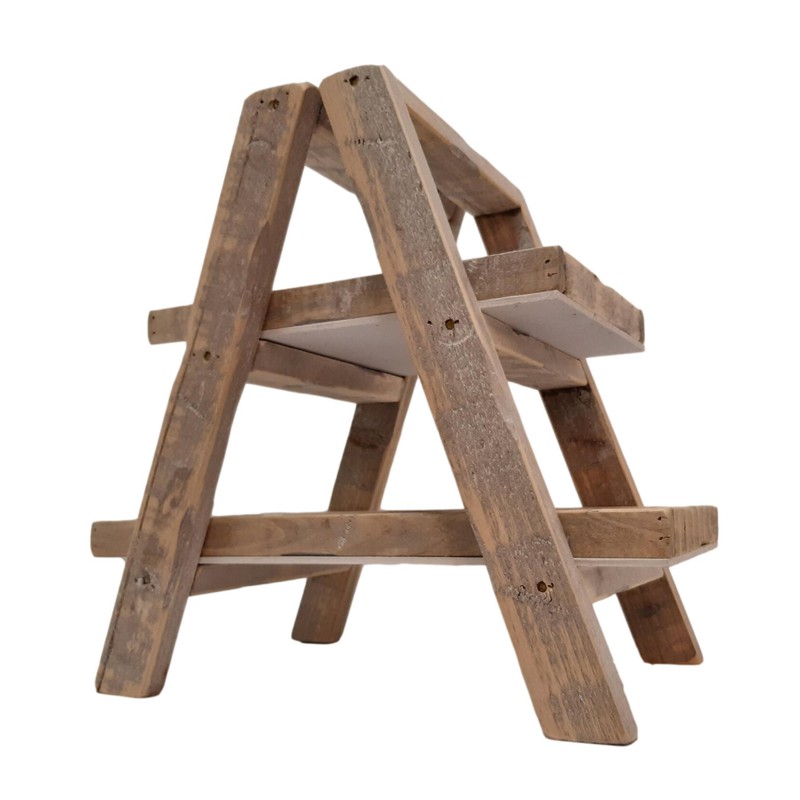 Etagère 2 laags inklapbaar – 38 cm hoogte houten etageres | GerichtKeuze - 
