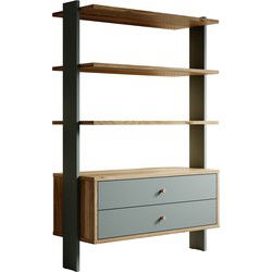 Meubella - Boekenkast Wally - Groen - 104 cm