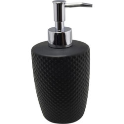 Zeeppompje/zeepdispenser zwart keramiek 400 ml - Zeeppompjes