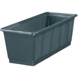 Geli Plantenbak kunststof - antraciet - 40 x 18 x 15 cm - Plantenbakken