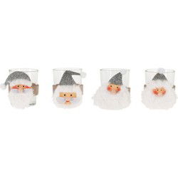 Tealightholder Santa Zilver
