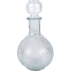 Clayre & Eef Decoratie Fles 525 ml Transparant Glas