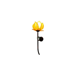 Fine Asianliving Chinese Wandlamp Lotus Zijde Geel B30xD33xH102cm
