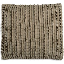 Knit Factory Sara Sierkussen - Olive/Seda - 50x50 cm - Inclusief kussenvulling