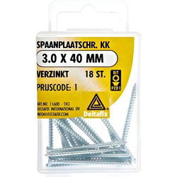 Spaanpl.schr. 3.0x40mm 18st