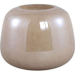 PTMD Vaas Mexx - 20x20x16 cm - Glas - Beige