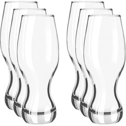 6x Speciaal bierglazen/pint glazen transparant 480 ml Specials - Bierglazen