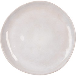 Clayre & Eef Ontbijtbord  Ø 22 cm Beige Keramiek Rond Bord