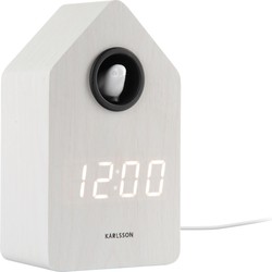 Wekker Cuckoo Led - Wit - 6x9x15.3cm