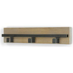 Spinder Design Wandkapstok Rumo 3 Hook - Blacksmith / Eiken