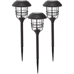 Set van 3x stuks solar tuinlampen/prikspots op zonne-energie 59 cm - Prikspotjes