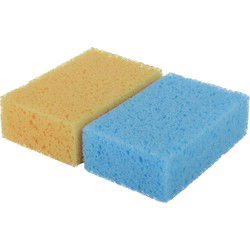 10x stuks gekleurde sponzen / schoonmaaksponzen - Sponzen
