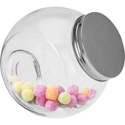 5Five Voorraadpot met deksel - glas - 16 x 16 cm - 1,5L - snoeppot - voedsel bewaren - Voorraadpot