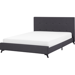 AMBASSADOR  - Tweepersoonsbed - Donkergrijs - 160 x 200 cm - Polyester