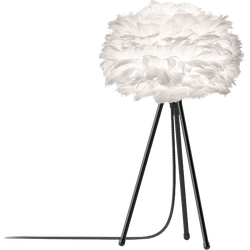 Eos Micro tafellamp white - met tripod zwart - Ø 22 cm