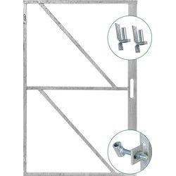 IJzeren deurframe met slotkastuitsparing 155x100 cm Tuindeco