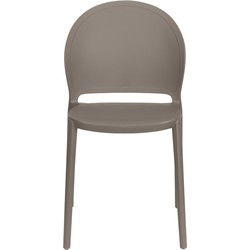 Tuinstoel Kunstof Grijs - Zitdiepte 43cm - 52x45x82cm - Sjoerd - Set van 4