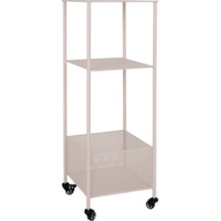 Torres Metal Cart - Metalen kar, staal, zand, 3 planken, 35x35x100 cm