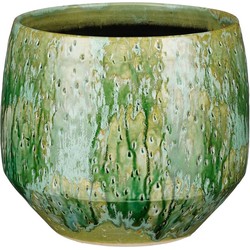 Mica Decorations Harris Bloempot - 25x25x22 cm - Keramiek - Groen