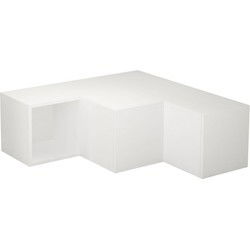 TV-hoekmeubel met 2 laden en 1 vak L90 cm - Compact