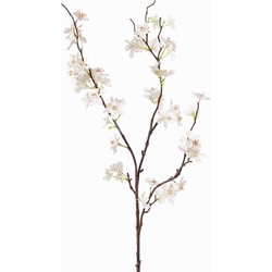 Witte appelbloesem kunstbloem/tak met 57 bloemetjes 84 cm - Kunstbloemen