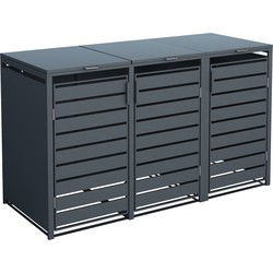 4gardenz® Kliko Ombouw 3 kliko's - Containerombouw  - Antraciet - Hoogwaardig Materiaal - Weerbestendig