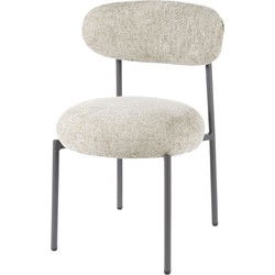 Eetkamerstoel Zand - 52x57x81cm - Round Tissee - Set van 2