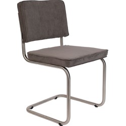 ZUIVER Chair Ridge Brushed Rib Grey 6a