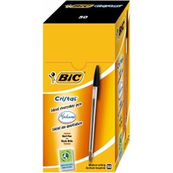 BIC BIC 50 Bic Cristal in doos zwart