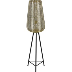 Light&living Vloerlamp driepoot Ø37x135 cm ADETA goud+mat zwart