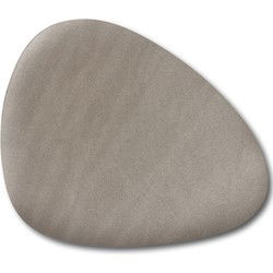 Zeller tafel placemats - 1x - vegan leer - taupe - 34 x 42 cm - Placemats