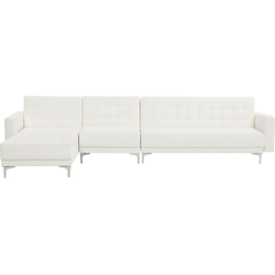 Beliani ABERDEEN - Modulaire Sofa-Wit-Kunstleer