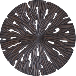 PTMD Bonte Brown MDF wall panel wavy carved round S