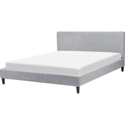 Beliani FITOU - Tweepersoonsbed-Grijs-Polyester