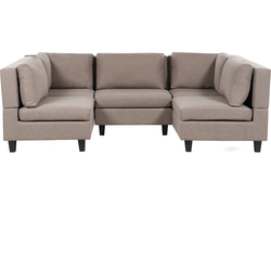 UNSTAD - Modulaire bank - Bruin - 5-zits - Polyester