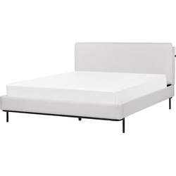 Beliani CORIO - Tweepersoonsbed-Grijs-Polyester