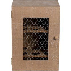 Clayre & Eef Eierkastje  17x12x24 cm Bruin Hout Rechthoek Eierhouder