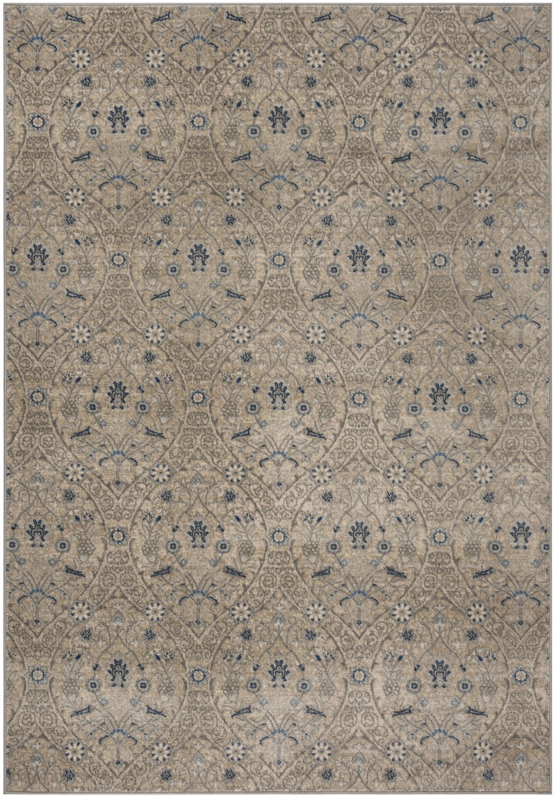 Safavieh Traditional Indoor Woven Area Rug, Brentwood Collection, BNT860, in Light Grey & Blue, 183 X 274 cm - 