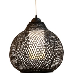 Fine Asianliving Bamboe Webbing Hanglamp Zwart Robinson D41xH35cm