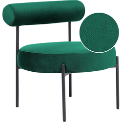 Beliani ALPHA - Fauteuil-Groen-Fluweel