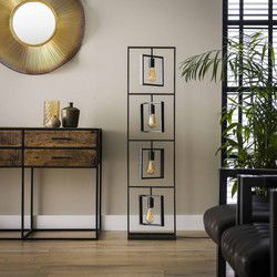 Vloerlamp 4-Lichts - Draaibaar - Charcoal - Turn Square