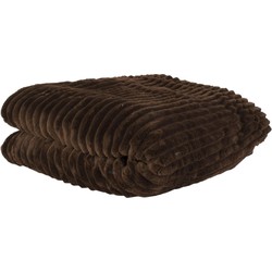 Deken Big Ribbed - Velvet Chocolade Bruin - 150x150cm