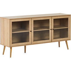 ALBANY - Sideboard met 3 deuren - Lichthout - Vezelplaat