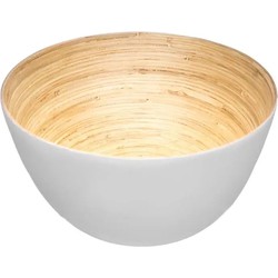 Secret de Gourmet - Slakommetjes/serveer schaaltjes - bamboe - D17 cm - Saladeschalen