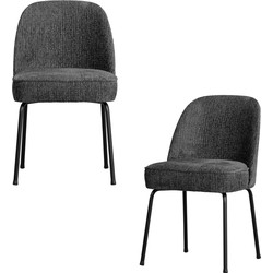 BePureHome eetkamerstoelen Vogue - Velvet - Mountain - Set van 2